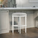Square Stool With Upholstered Seat Home Essentials