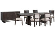 Tauren - 8 Piece Extendable Double Pedestal Dining Table Set Magnussen Furniture