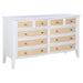 Talia - 10 Drawer Dresser Cabinet - White Furniture Max