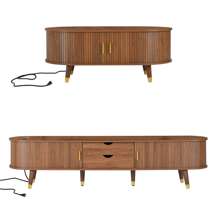 TV Stand & Coffee Table Set With Charging Station Hearth and Haven