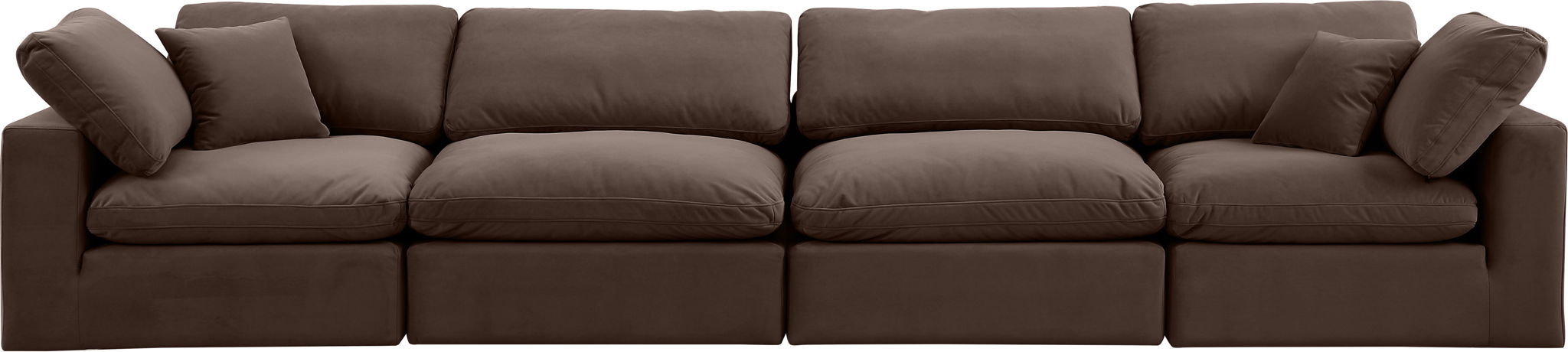 Comfy - Velvet Modular Sofa 4 Seats Meridian Furniture