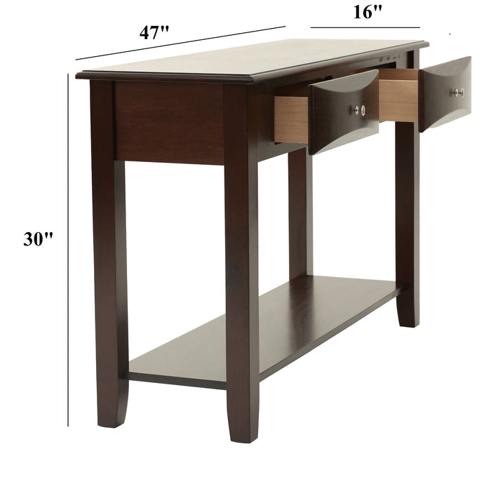 Simple Style Table With Shelf Home Essentials