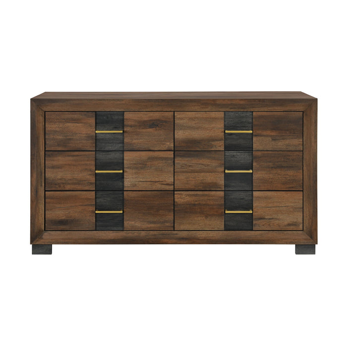Prime - Dresser With 6 Drawers - Brown Black Global Furniture USA