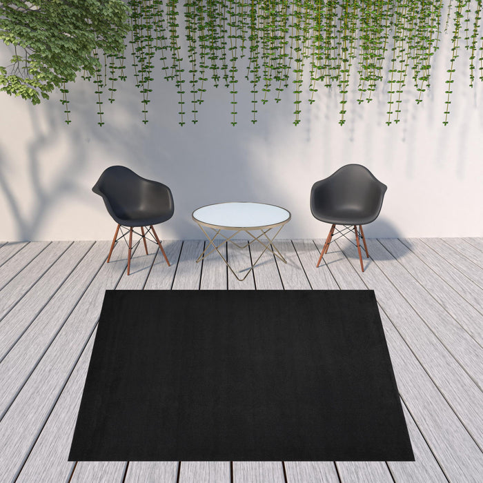 9' X 9' Square Non Skid Indoor / Outdoor Area Rug - Black