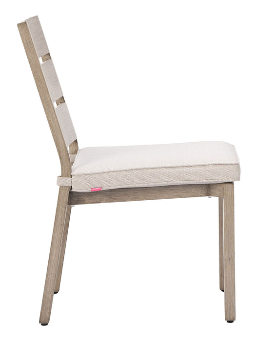 Reefline - Armless Dining Chair (Set of 2) - Gray / Light Brown Zuo Modern