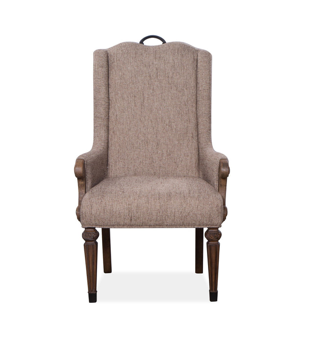 Durango - Wood Upholstered Host Arm Chair (Set of 2) - Willadeene Brown Magnussen Furniture