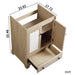 Bathroom Vanity Base, Cabinet With Carved Floral Doors - Natural Wood Home Essentials