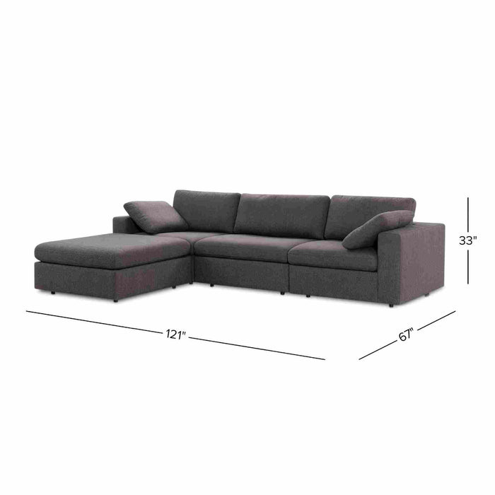Cecilia - Modular Corner Sectional, Modern Sofa - Gray
