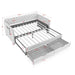 Daybed With Trundle And Storage Drawers, Flat Arms With Pocket Home Essentials