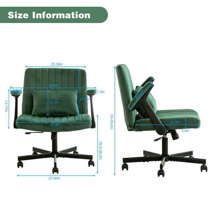 Criss Cross Armrest Office Chair With Wheels Home Essentials