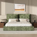 Airframe - Upholstered Bed Frame With Double Layered Upholstered Headboard Home Essentials