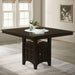 Tolland - Counter Height Dining Table With Storage Pedestal - Cappuccino Furniture Max