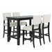 5 Piece Counter Height Dining Set, Classic Elegant Table And 4 Chairs - Espresso / Beige Hearth and Haven