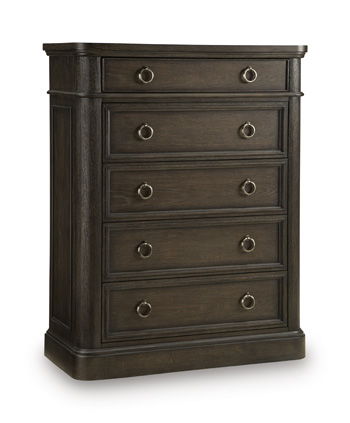 Wickenger - Five Drawer Chest - Dark Brown Signature Design by Ashley®