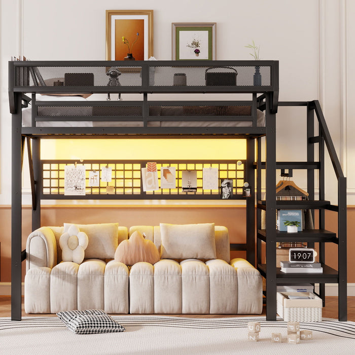 Loft Bed With Stairs And Storage Home Essentials
