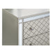 6 Drawer Bedroom Dresser With Diamond Patterned Drawer Fronts - Silver Home Essentials