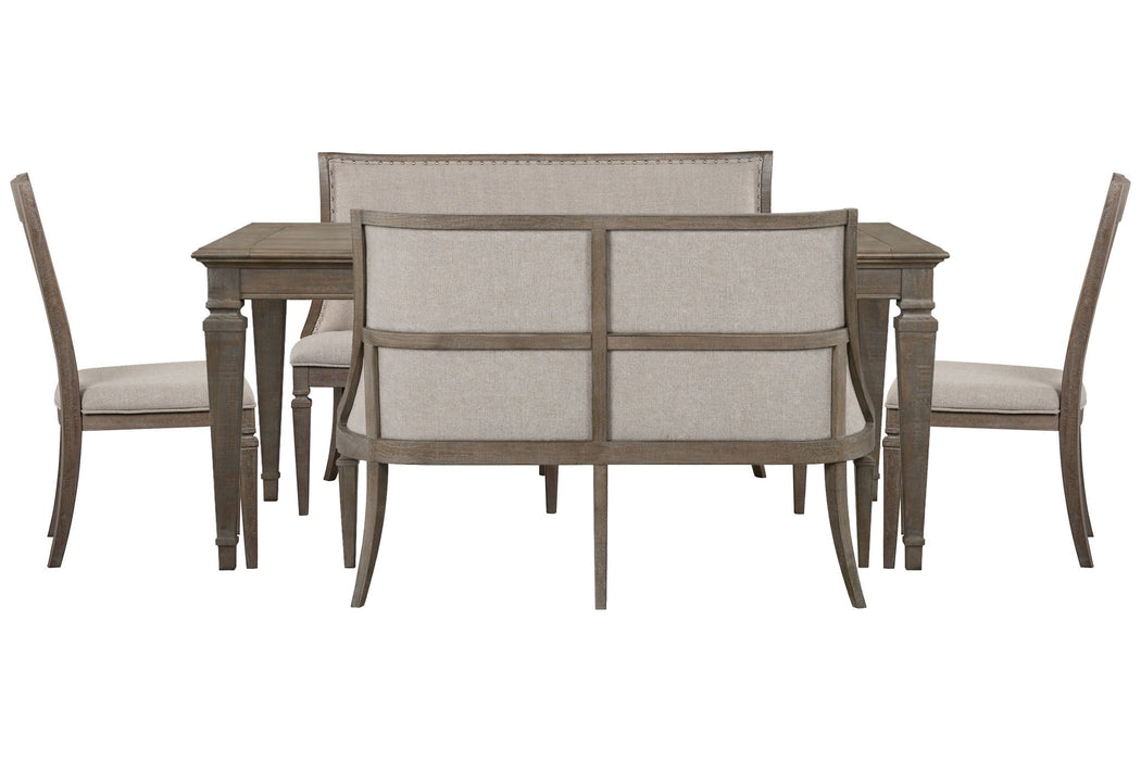 Lancaster - 5 Piece Extendable Rectangular Dining Table Set Magnussen Furniture