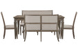 Lancaster - 5 Piece Extendable Rectangular Dining Table Set Magnussen Furniture