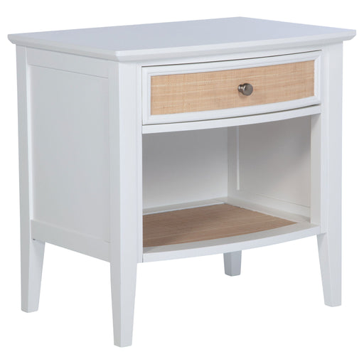 Talia - 1 Drawer Nightstand - White Furniture Max
