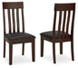 Haddigan - Dining UPH Side Chair (Set of 2) - Dark Brown Signature Design by Ashley®