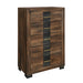 Chest With 5 Drawers - Brown Black Global Furniture USA