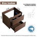 Wall Mounted Bathroom Vanity With Soft Close Drawer - Black Brown Home Essentials