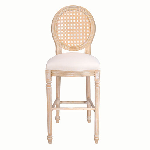French Country Bar Chairs With Round Back (Set of 2) Home Essentials