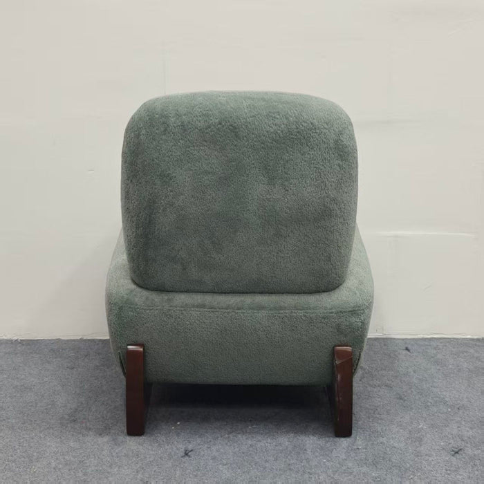 Curved Base Lazy Lounge Accent Chair - Blue / Brown Home Essentials