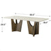 Dining Table Set With Upholstery - Ancient White / Antique Bronze / Beige Home Essentials