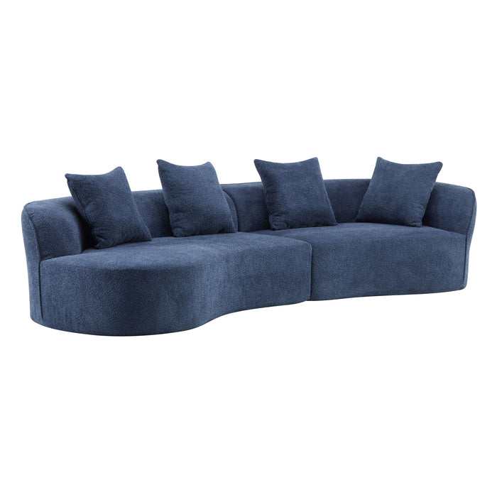 Elegant Curved Sectional Sofa With Full Foam Comfort Noble House