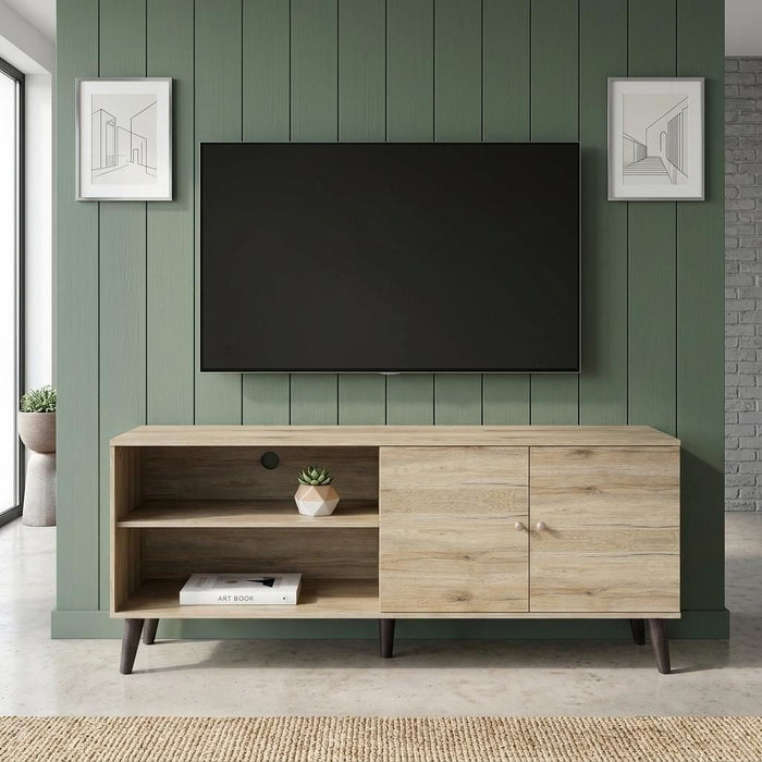 Amidon - TV Stand, With 2 Storage Shelves And 1 Cabinet US Pride