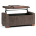 Bretton - Lift Top Storage Ottoman - Deep Umber Brown Simpli-Home