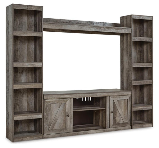Wynnlow - 4-Piece Entertainment Center With LG TV Stand W/Fireplace Option - Gray Signature Design by Ashley®