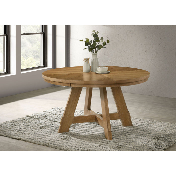 Kent - Round Dining Table - Brown Oak Furniture Max