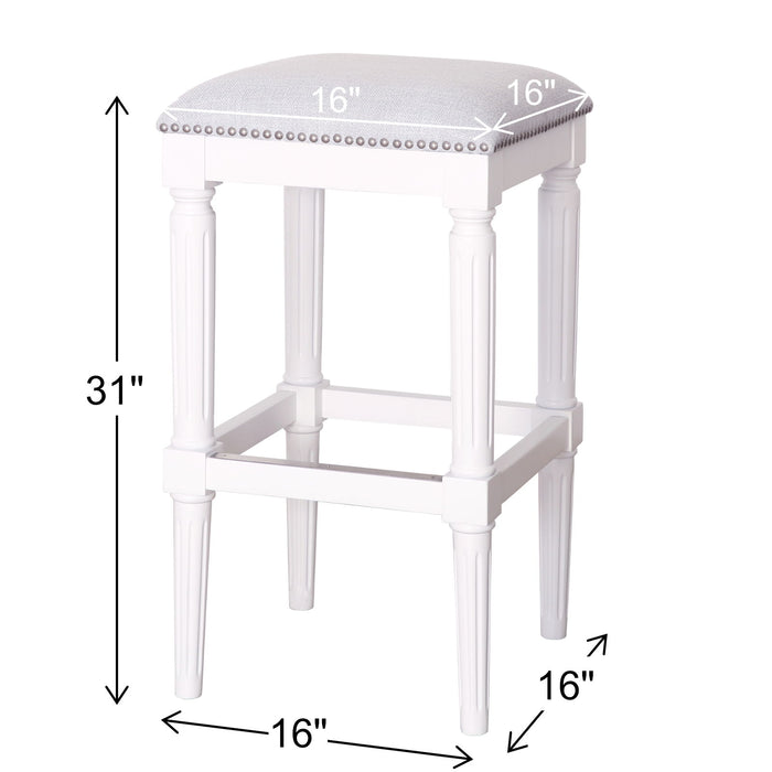 Square Stool With Upholstered Seat Home Essentials