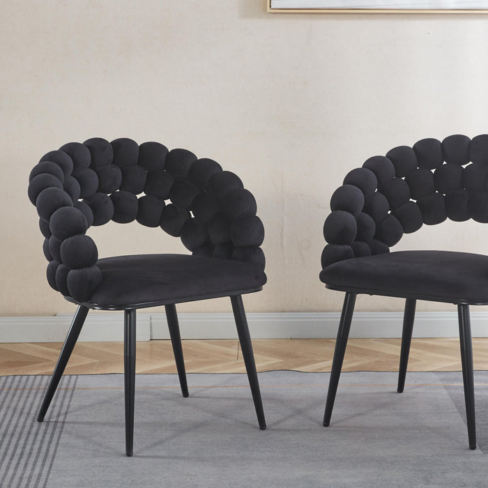 Modern Chair With Tube Legs, Soft Cushions And Comfortable Backrest Home Essentials
