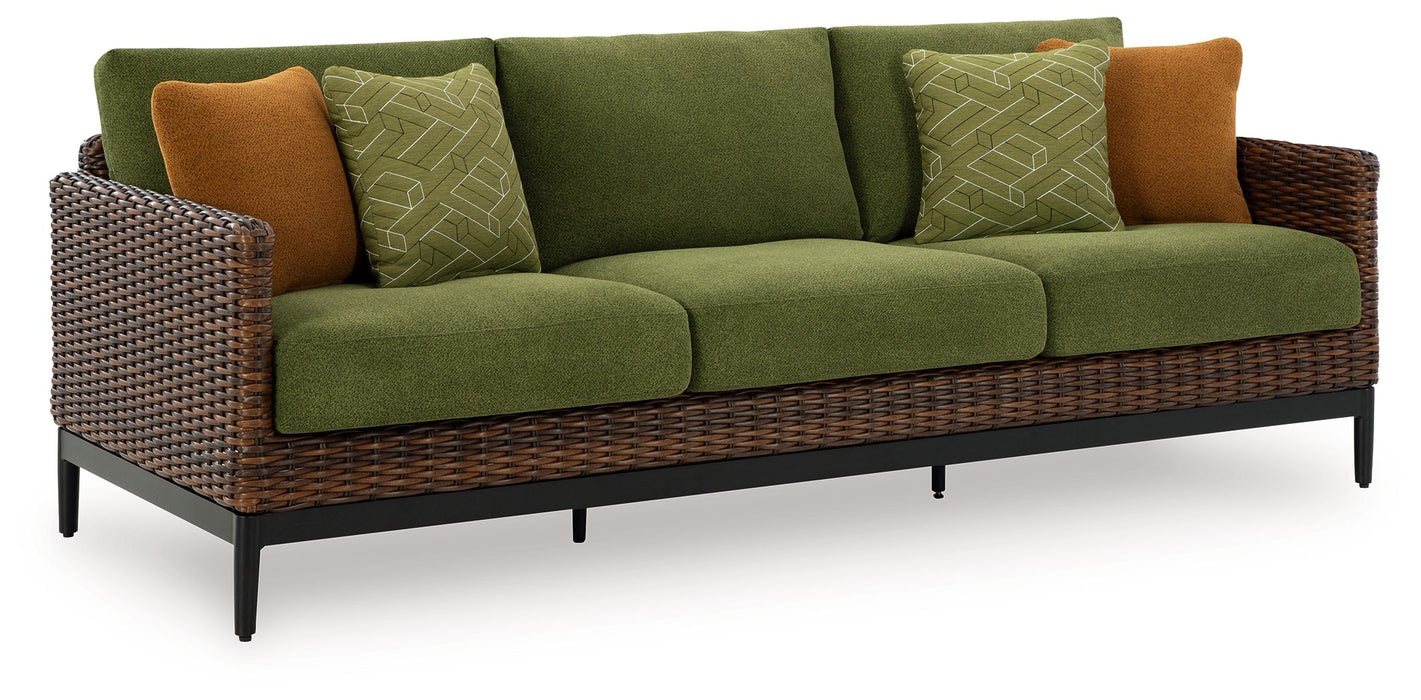 Horizon Hall - Sofa With Cushion - Brown / Green