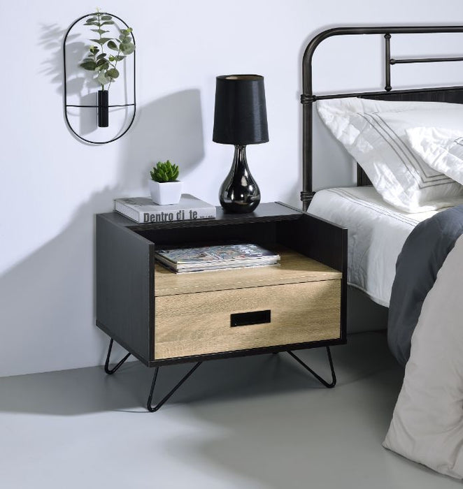 Melkree - Accent Table - Oak & Black ACME