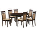 Gabriel - Oval 7 Piece Dining Set With Chairs - Cappuccino Furniture Max
