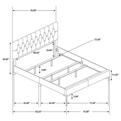 Lexie - Tufted Panel Bedroom Set Furniture Max