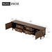 TV Stand For 85" TVs, 4 Smooth Glide Drawers - Walnut Hearth and Haven