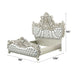 Sandoval - Eastern King Bed - Beige Synthetic Leather & Champagne ACME