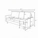 Couch, 3 Seat Sofa With Removable Cushion - Beige US Pride