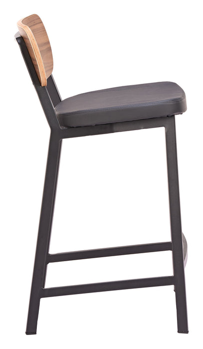 Ardenne - Counter Stool (Set of 2) - Black / Brown Zuo Modern