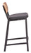 Ardenne - Counter Stool (Set of 2) - Black / Brown Zuo Modern