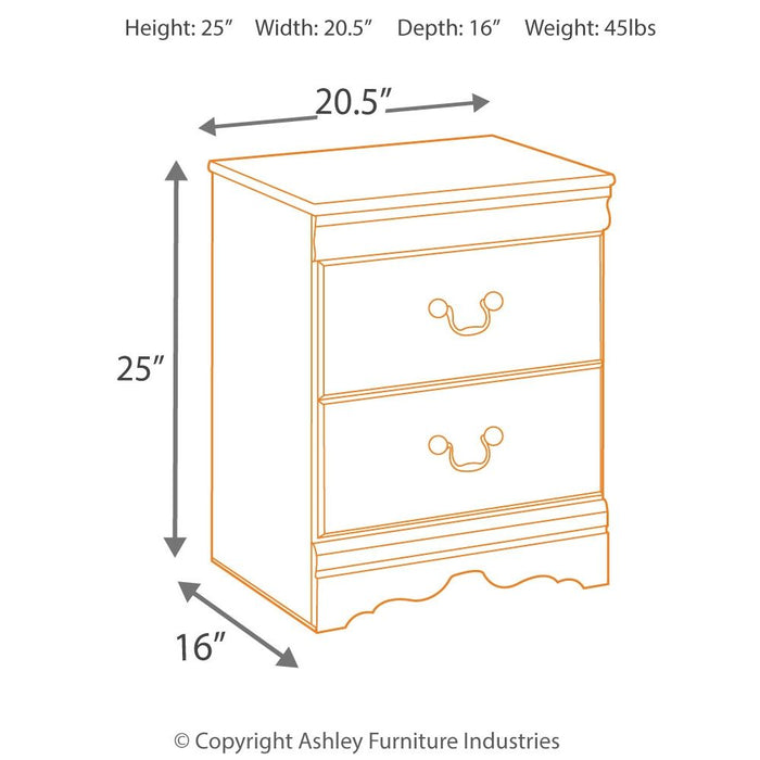 Huey Vineyard - Two Drawer Night Stand - Black Signature Design by Ashley®