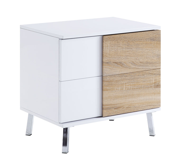 Verux - High Gloss End Table - White Urban Nest