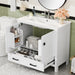 Bathroom Vanity With Sink, Soft Close Doors, Double Shelves & Divided Drawer Hearth and Haven
