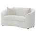 Rory - Sloped Arms Loveseat With Pillows - White Furniture Max