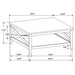 Evanston - Square Coffee Table With Shelf - White Furniture Max